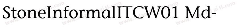 StoneInformalITCW01 Md字体转换